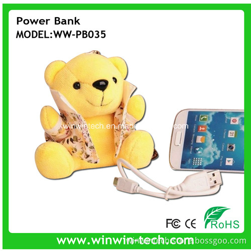 Promotional Gift Teddy Bear Power Bank with 5200mAh